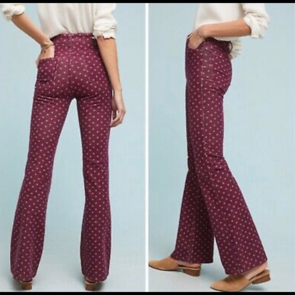Anthropologie Pilcro and the Letterpress High Rise Boot Cut Corduroy Pants